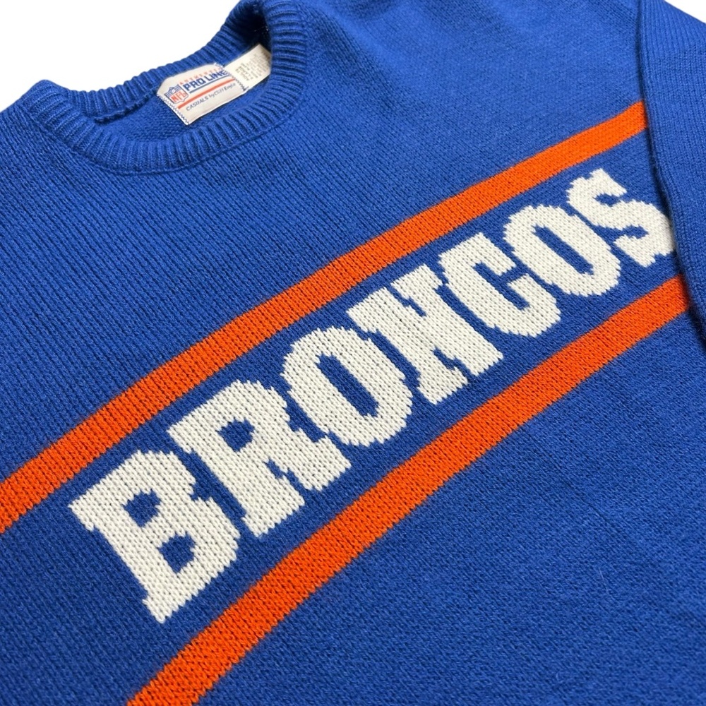 Vintage Denver Broncos NFL Pro Line Cliff Engle USA Knit Sweater XL 90s - Picture 6 of 10
